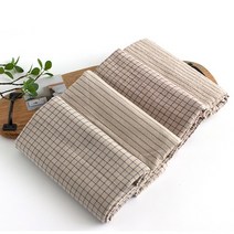 릴리패브릭 대폭 선염 바이오워싱 린넨 빈티지 체크 앤 스트라이프 4종, 네이비 체크