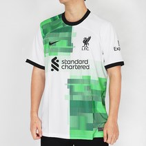 나이키 반팔티 EPL 리버풀 스타디움 Away Uniform 저지 202324 화이트+그린+블랙 로고