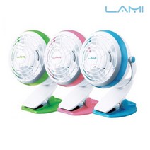 라미 USB 클립 집게 탁상용 미니 선풍기 LMUF-D04, 그린