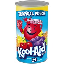 Kool-Aid Sweetened Tropical Punch Powdered Drink Mix 쿨에이드 스위튼 트로피컬 펀치 파우더 가루 드링크 믹스 2.33kg 2팩