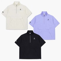 르꼬끄 공용 루즈핏 애센셜 등부위 야간 재귀반사 반팔 아노락 자켓 QO223CJK42 (BLK CRM DPP)