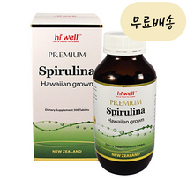 하와이안 유기농 스피루리나 500mg 500정 클로로필 하이웰, 1개, 500개