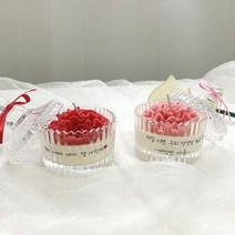 원하는 문구 제작 메리고 미니 카네이션 캔들, 프렌치라벤더, 핑크