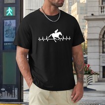 풀패치 승마복 승마 바지 용품 It39s in my heartbeat 승마 기수 티셔츠 남성 셔츠 패션 의류 그래픽 스웨트셔츠 100 면 티셔츠 티셔츠, 레드 스타일, 2xl