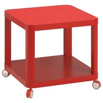 이케아 IKEA 이동식 보조테이블 레드 50x50x45cm 파티클보드, 이미지참조