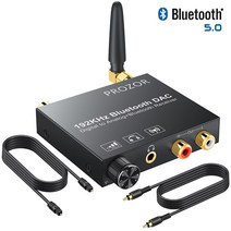PROZOR 블루투스 5.0 수신기로 192kHz DAC 컨버터 볼륨 조절 가능, PST090C