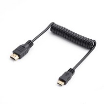 영상촬영 스튜디오 대여HDMI 개폐식 스프링 컬 비디오 케이블 캐논 니콘 카메라 모니터 용 표준 미니 마이, 04 A-C-Short