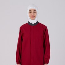 모던위생복 식품위생복 위생복상의 MD-1207(공용상의 자주색 면혼방 20수)-사계절용 HACCP위생복 남여공용 위생복상의 식품공장 위생작업복