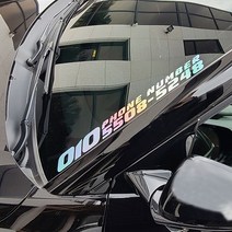 (골져스) 자동차 전화번호 스티커 주차알림판 반사/빼꼼/헬로쿠마/팬더 캐릭터/오토바이/경차튜닝/올뉴모닝 스파크 올뉴투싼 스포티지R 티볼리 싼타페DM 아반떼MD AD 미니쿠퍼 QM3, Gg_홀로그램-A타입-30x3cm(소)