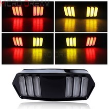 바이크 오토바이 회전 신호 깜박이 LED 라이트 러닝 브레이크 정지 표시등 혼다 MSX125 CB 650F CBR650F 조명, [01] Black Clear