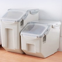 디모트 오픈캡 모노 쌀통 완벽밀봉 잡곡 곡물 밀가루 밀폐 보관통, 2. 그레이15kg