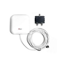 HiBoost 광대역 698-2700MHz 벽걸이 패널 안테나 2웨이 스플리터 N-암 커넥터 신호 부스터용 50FT N-Male-N-Male 동축 케이블 모든 미국 통신사 2