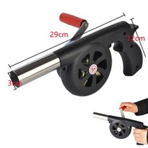 소형 배풍기 캠핑 송품기 고압 바베큐 Manual Blower Portable Cooking Fan BBQ Handheld Outdoor Barbecue Hand-cranked A, 01 hand crank