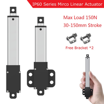 액추에이터 전동실린더 12v mirco 전기 선형 원격 제어용 30mm50mm100mm150mm 스트로크 홈 자동화 로봇, m1 150n 부하, 100mm 스트로크 길이