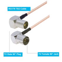 5 개/ 90 cm 직각 플러그 와이어 케이블 hdmi 여성 TV RG179 코드 커넥터, TV M90 to TV F90_20M