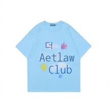 아리따움 알파벳 프린트 국조 남성복 루즈한 반팔 티셔츠