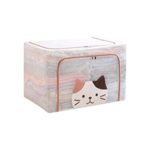 리빙114 냐옹 투명폴딩박스 66L, 바둑냥이