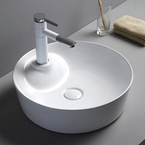 A432 도기볼세면기 탑볼세면기-BT세면대 세면기 세면볼 도기볼, CH 화이트 일반형 자동폽업, I트랩(바닥배수)