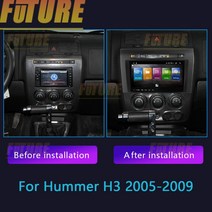Hummer H3 2005-2009 128G 안드로이드 11.0 차량용 멀티미디어 플레이어 GPS 네비게이션 비디오 스테레오 2, 01 4G 64G Carplay