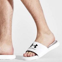 언더아머 남성 슬리퍼 사무실 실내화 학생 슬리퍼 학교 실내화 데일리 실내 화이트 슬리퍼