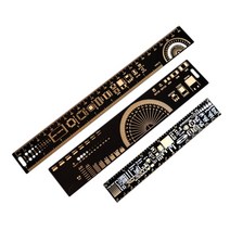 다기능 PCB 측정 눈금자 하드웨어 설계도구 공구 침금공예 양각기, 25cm