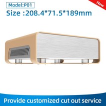 캠핑알루미늄박스 Diy 알루미늄 상자 양극산화처리 전기 인클로저 CNC 플라즈마 커터 Pcb P01 2084*715, 08 Gold 208x71.5x189