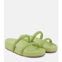 Gianvito Rossi 지안비토 로시 Croisette 레더 임벨리시드 샌들