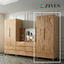 [지베스] 코나3 고무나무 원목 1단 옷장, 상세 설명 참조