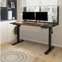 높이조절 책상 자동 높낮이 조절 테이블 전기 전동 스탠딩책상, 갈색