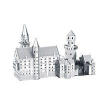 METAL WORKS Z-MODEL METAL IN KOREA 3D 메탈 퍼즐모음, 1개, (MINI실버)노이슈반슈타인