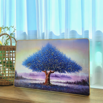 쿠칭아일랜드 더커진 돈벼락 재물가득 부자되는 골드액자 40x60cm 돈나무액자, 재물성공푸른돈나무