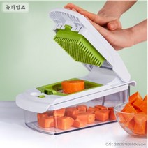 깍뚝 깍둑 사각 썰기 채써는 기계 주방용품 편리한 채썰기 채칼 양파 감자 당근 야채, 녹색