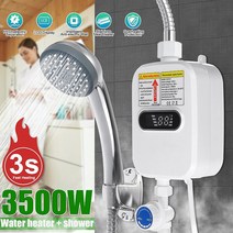 전기순간온수기 욕실 주방 탱크 없는 전기 순간 온수기 샤워 3500W 110V 220V 3S 난방, 02 Eu 플러그