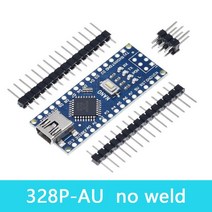 나노 3.0 컨트롤러 나노 CH340 USB 드라이버 ATMEGA328 ATMEGA328P 나노 미니 USB arduino 용 부트 로더 포함 전자 부품 액세서리 소스, 328P-AU no weld