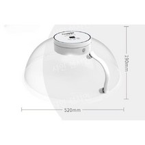식사 보온 단열 덮개 전기 커버 투명 케이스 식탁음식보관 밥상덮개, 투명  중간 3단계 온도 제어