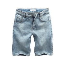 남자반바지 바이오워싱 베이직 스판 4부 청반바지 프리미엄 기본 청반바지