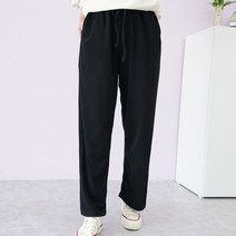 빅걸스토리 여성 빅사이즈 아만다 밴딩 골지 스판 캐주얼 통바지