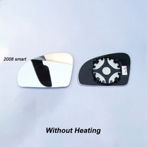 [한걸음] 스마트 블박 룸미러 눈부심 방지 도어 사이드 백미러 블루 유리 렌즈 벤츠 스마트 포투 포포 450, 02 2008-No heating