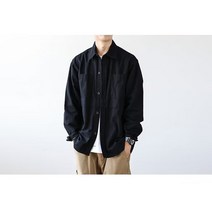 일본계 빈티지 카고 셔츠 남 긴팔 봄 가을 루즈핏 솔리드 셔츠 멋스러운 코디 코트