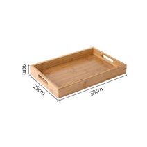 사각 손잡이 우드트레이 카페 원목 나무 쟁반 대형