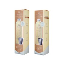 웨이큰 마우스워시 레몬민트향 + 스테인리스 컵, 500ml, 2개