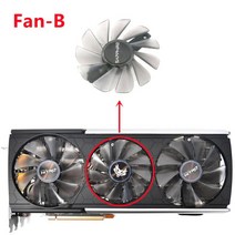95MM 6PIN FDC10H12D9-C/FD10015M12D RX 5700 GPU 팬 사파이어 그래픽 카드 냉각, 02 Fan-B