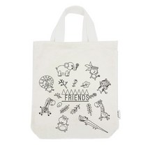 패브릭아트 컬러링 에코백-대(동물친구들), 단품