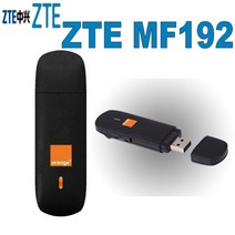 무선와이파이 데이터무제한 5g라우터 랜허브 ZTE MF192 HSPA USB 스틱 HSUPA 7.2 Mbps-블랙, 한개옵션0