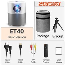 AUN 프로젝터 풀 HD 1080P ET40 안드로이드 9 비머 LED 미니 프로젝터 4K 디코딩 비디오 프로젝터 홈 시어터 시네마 모바일