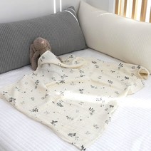 동광 스토리 Cotton 100% 3중 요루거즈 패턴 프린팅 블랭킷/낮잠이불, 미니체리 레드