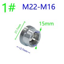 실버 12 M16 M17 M18 M19 M20 M22 M24 M28 M32 나사 커넥터 황동 수도꼭지 변환 수리 탭 어댑터 1pc, 아니오 1