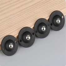 의자바퀴 PC방 캐스터 의자 부속 가구 우레탄 바퀴 교체 4/8pcs 스테인레스 스틸 롤러 셀프 접착 터 홈 강한 부하 베어링 유니버설 휠, 07 C black 4pcs