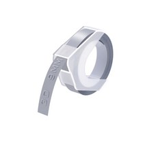 컬러 라벨지 호환 NineLeaf 1Pcs 3D 라벨 테이프 엠보싱 912mm 호환 Dymo 프린터 E101 E202 1540 기계, 07 White on Silver_01 9mm