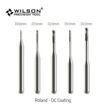 밀링 미니 머신 탭 밀링기 탁상 롤랜드 기계용 치과 지르코니아 전체 길이 50mm, 5.1.0mm DC coating